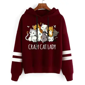 cat pullover hoodie Sweatshirts for Men Casual Zip Up Hoodies Loose Coat Street Thick Warm Fashion Hip Hop Cardigans Hooded Jack