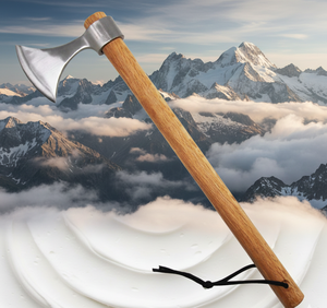 Hache Viking de camping en plein air, forgée à la main, de haute qualité, pour couper, 19,7 pouces, hachette, tête d'hache en acier à haute teneur en carbone, bois - Product Image 2