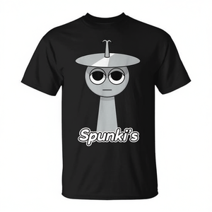 T-Shirt Promozionale Sprunki Design Cluker Unisex per Adulti Girocollo Manica Corta Stampa Digitale - Product Image 3