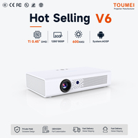 Proyector Inteligente Ultrafino Toumei V6, WIFI de Doble Banda, Proyector de Cine en Casa Integrado, Suministro de Fábrica, OEM, ODM, Venta al por Mayor B2B