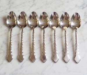 Ensemble de 6 cuillères à dessert en acier inoxydable, artisanat de qualité supérieure, vaisselle, logo personnalisé, cuillère à dessert en acier inoxydable - Product Image 3