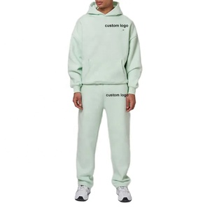 Chándal holgado de 2 piezas personalizado liso en blanco de alta calidad chándal de invierno precio barato chándal de gran tamaño para hombre - Product Image 4