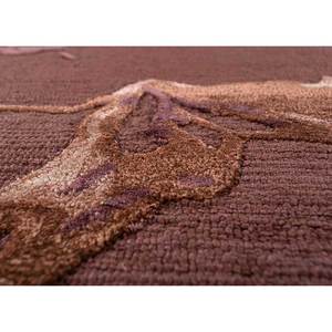 พรมขนสัตว์และวิสโคสทอมือลายเรขาคณิตสีแดงและสีส้มสำหรับใช้ในบ้าน-TNQ-4390 - Product Image 3