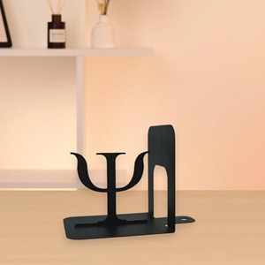 Minimalist Black Metal <b>Book</b> Ends Thoughtful Modern Decor for <b>Book</b> Lovers Family Libraries Refined Look with Psychological Design - Product Image 3