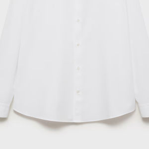 Camisa informal de verano para hombre, color blanco, personalizable, 100% algodón, tela de popelina, ajuste Regular, antiarrugas, estampado transpirable - Product Image 3