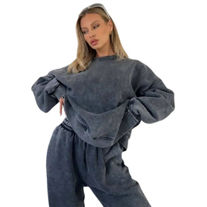 Sudaderas de Cuello Redondo Extra Grandes, Holgadas y Transpirables de Forro Polar para Mujer, Diseño en Blanco de la Mejor Calidad, Estampadas y Lavadas para Otoño e Invierno - Product Image 6