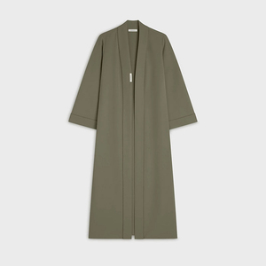 Robe musulmane Abaya élégante du Moyen-Orient pour femmes mode ouverte sur le devant personnalisée Dubai islamique Abaya pour femmes vente en gros 2 pièces caftan - Product Image 5