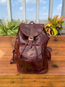 2024 vente en gros Vintage en cuir véritable voyage hommes école luxe sac à dos pour ordinateur portable vente chaude classique luxe haute qualité sac à dos - Product Image 3