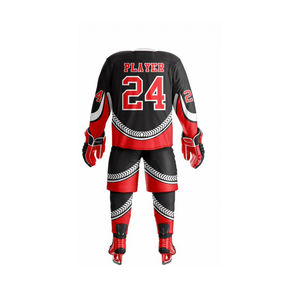 Uniformes de Hockey sobre Hielo Personalizados OEM, Camisetas y Pantalones Cortos Sublimados Ligeros y Transpirables para Entrenamiento, Precios al por Mayor - Product Image 3