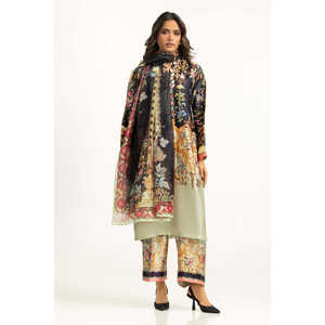 Conjunto de 3 Piezas en Satén Charmeuse Estampado IUSTKSD-1455 - Product Image 6