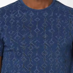 เสื้อยืดลำลองโอเวอร์ไซส์สำหรับผู้ชายผ้าฝ้ายพิมพ์ลายสีดำ - Product Image 2