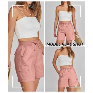 Pantalones cortos de gimnasio Push de cintura alta para mujer, nuevas mallas deportivas para correr acanaladas para ciclismo, Bermudas para Yoga y deportes, pantalones cortos - Product Image 2