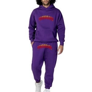 Conjunto de chándal lavado con ácido unisex, jersey con parche desgastado personalizado, Sudadera con capucha, pantalones inferiores con puños, chándal sólido para hombre y mujer - Product Image 1