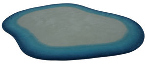 Modern Novelty Shape 100% <b>Wool</b> Hand Tufted Thin Area Rug Eco-Friendly Ivory <b>Gold</b> Living Room Decoration Novelty Pattern Medium - Product Image 3