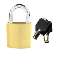 Cadenas à clé maîtresse en laiton ABA 30 mm avec roulement à billes, corps carré, personnalisable, sécurisé pour casiers de gym et boîtes à outils