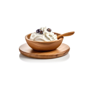 Bol à dessert en bois avec assiette pour servir de la crème glacée Disponible au meilleur prix couleur bois naturel - Product Image 5