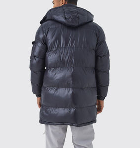 Chaqueta Tejida para Hombre, Informal, con Cuello Alto, Cremallera, Acolchada, de Algodón, para Invierno, con Capucha, Impermeable, Cortavientos, de Alta Gama - Product Image 5