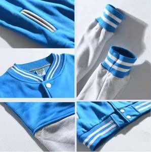 Chaquetas universitarias de talla grande para hombre, venta al por mayor, chaquetas universitarias en blanco, logotipo personalizado, chaqueta universitaria de hombre con letras lisas para hombre - Product Image 6