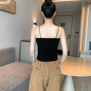 เสื้อกล้ามแขนกุดเข้ารูปผ้าสแปนเด็กซ์ผ้าคอตตอน95สำหรับผู้หญิงใส่ในฤดูร้อน - Product Image 3