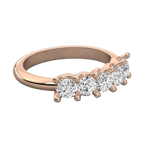 Anillo Brillante de Oro de 9K para Mujer con Diamante Cultivado en Laboratorio de Corte Redondo Estilo Solitario - Product Image 3