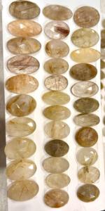 Piedras Preciosas Sueltas de Cuarzo Rutilado Dorado Natural, Talladas en Rosa con Facetas, de Belleza Única - Product Image 6