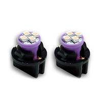 Ampoule LED + Douille 168 194 T10 pour Tableau de Bord, Éclairage de Tableau de Bord 4SMD 3528 12V Rose Violet Matériau PVC Garantie 1 An Kit Voiture