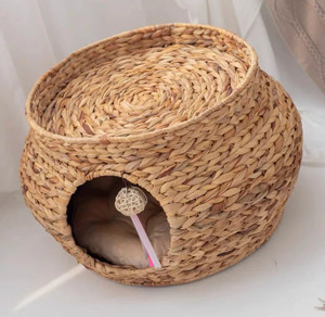 Vente chaude fournitures pour animaux de compagnie nouveaux autres Styles animaux de compagnie Cages et maisons produit pour chien chat tissé jacinthe d'eau lits - Product Image 4