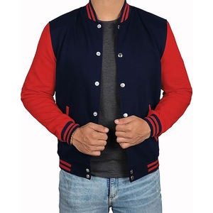 Veste universitaire de haute qualité pour hommes Broderie en chenille Manches en cuir Veste universitaire personnalisée en lettres de baseball - Product Image 4