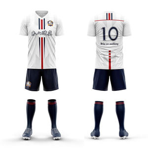 Secado rápido logotipo personalizado 100% poliéster transpirable uniformes de fútbol impreso ropa de fútbol kit de entrenamiento - Product Image 4