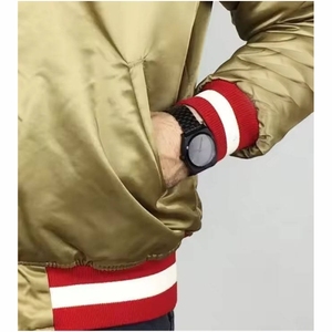 Chaqueta de béisbol universitaria para hombre OEM logotipo personalizado chaquetas universitarias informales Letterman para hombre mangas de chenilla bordadas reversibles - Product Image 5