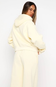 Ensemble de survêtement long en molleton pour femme, 2 pièces, uni, brodé, avec inscription « Love Always », bleu marine - Product Image 3