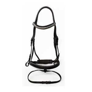 Brida de cuero de doma-Banda de cejas de cristal transparente y banda de nariz acolchada con flash disponible a un precio asequible... - Product Image 1