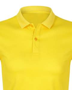 Camiseta Polo Amarillo Brillante Personalizada para Hombre, Transpirable, de Algodón y Poliéster, Manga Corta, Logotipo Personalizado, Uniforme Corporativo Informal - Product Image 4
