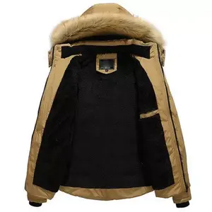 Custom Vintage <b>Sherpa</b> Puffer <b>Jacket</b> Two Tone Patchwork Hoodie Oversize Winter <b>Jacket</b> with Zip Closure and Stand Button - Product Image 4