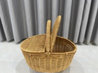 Grosir harga kompetitif rotan buatan tangan alami keranjang penyimpanan dari Vietnam supermarket dan toko menampilkan penggunaan penyimpanan