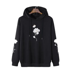 OEM 2024-2025 Sudadera con capucha térmica para hombre con logotipo personalizado Chándal negro Sudaderas con capucha en blanco de gran tamaño para técnicas de teñido liso de invierno - Product Image 1