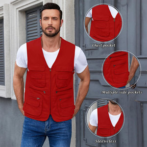 Vente chaude en plein air hommes vêtements de chasse sur mesure demi argile gilet attrayant et impressionnant gilets de chasse - Product Image 5