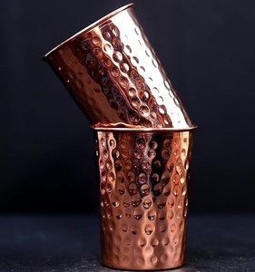 Juego de 2 vasos para beber agua de cobre puro, bebidas, cerveza refrigerada por más tiempo para fiestas en casa, Bar en casa, la mejor idea navideña para regalar - Product Image 5