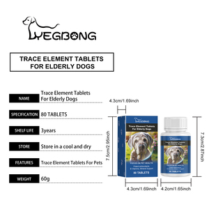 Tabletas de Oligoelementos para <span class=keywords><strong>Perros</strong></span> Mayores, <span class=keywords><strong>Complejo</strong></span> de Vitaminas y Minerales, Nutrientes Antioxidantes, Vitamina <span class=keywords><strong>B</strong></span>, Productos para la Salud de <span class=keywords><strong>Perros</strong></span> Mayores - Product Image 6