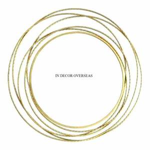Maison et Hôtel Décoratif Premium Qualité Métal Fait Unique Designer Plaqué Or Encadré Forme Ronde Mur Miroir Décoratif - Product Image 2