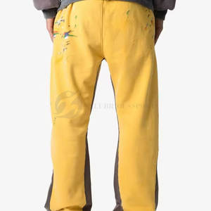 Nouveauté Pantalon de survêtement à jambes larges uni en toile pour homme, élégant, taille élastique, séchage rapide, anti-froissement - Product Image 3