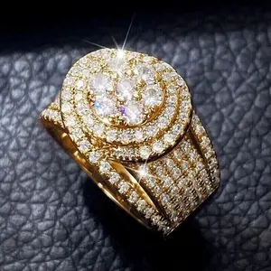 Bague de fiançailles et de mariage en argent 925 pour femme, avec moissanite taille brillant de 3,20 carats, plaquée or rose/or classique - Product Image 4