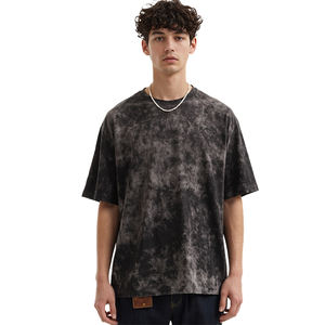 T-shirt personnalisé pour hommes 100% coton surdimensionné grande taille T-shirts pour hommes Logo imprimé T-shirt délavé vintage pour hommes - Product Image 1