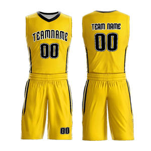 Prix d'uniforme de basket-ball de sublimation de haute qualité, logo personnalisé, nouveau style d'uniformes pour hommes, shorts de basket-ball d'été Bsci - Product Image 1