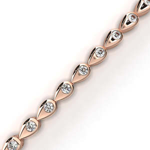Magnifique bracelet et jonc en or 18 carats avec diamants de laboratoire - Product Image 4