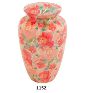 Urnas de cremación para cenizas de aluminio Flower Bloom de la mejor calidad - Product Image 1
