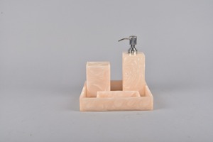 Décoration de salle de bain en résine artisanale, ensemble de distributeurs en cristal de 5 pièces avec tailles personnalisées - Product Image 2