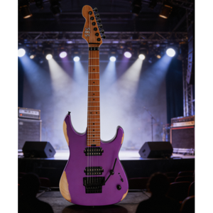 Guitarra Eléctrica SBS VS260 con Acabado Vintage, Cuerpo de Aliso Sólido, Mástil de Arce Tostado, Pastillas H-H Estilo Steel, Clavijas de Afinación Totalmente Encapsuladas - Product Image 5