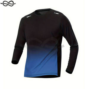 เสื้อยืดฟิตเนสแขนยาวสำหรับผู้ชายแห้งเร็วปรับแต่งได้ชุดออกกำลังกาย - Product Image 1