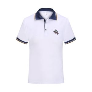 Chemises pour hommes à manches courtes 100% coton tricoté imprimé séchage rapide design découpé style décontracté golf broderie logo personnalisé - Product Image 2